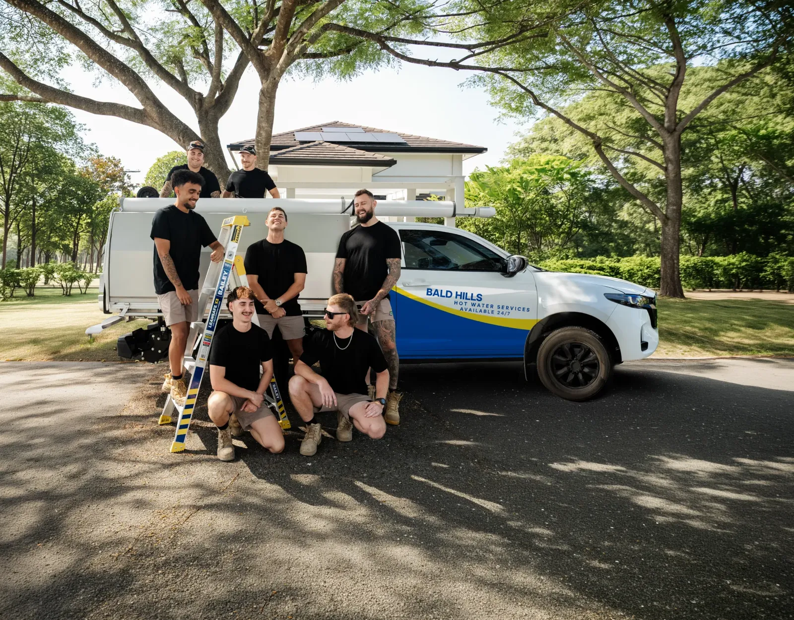 Bald Hills Hot Water Services team and ute